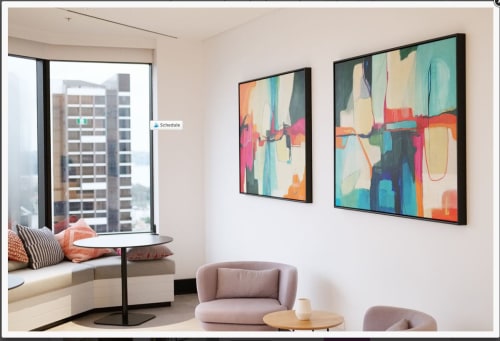 'Smooth Ways' large original abstract art painting print | Oil And Acrylic Painting in Paintings by Sarina Diakos Art | Combined Insurance, a division of Chubb Insurance Australia Limited in North Sydney