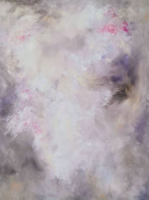 Hydrangea - Abstract floral painting | Oil And Acrylic Painting in Paintings by Jennifer Baker Fine Art