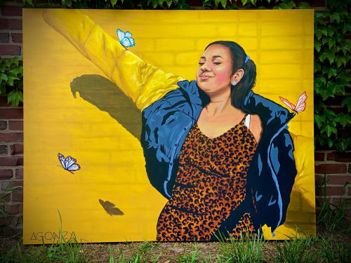 Gianna Soprano  & Yellow | Oil And Acrylic Painting in Paintings by AGONZA