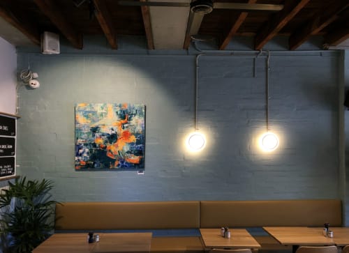 "River of Golden Dreams" | Paintings by Shan Richards | Black Toast Cafe in Annandale