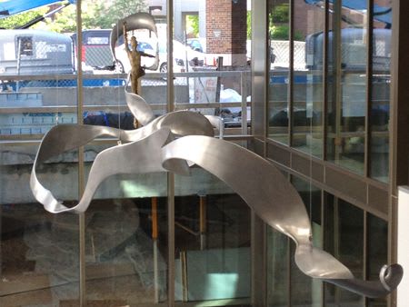 The Ribbon of Hope & Courage | Public Sculptures by Paige Bradley | St Cloud Hospital in St. Cloud