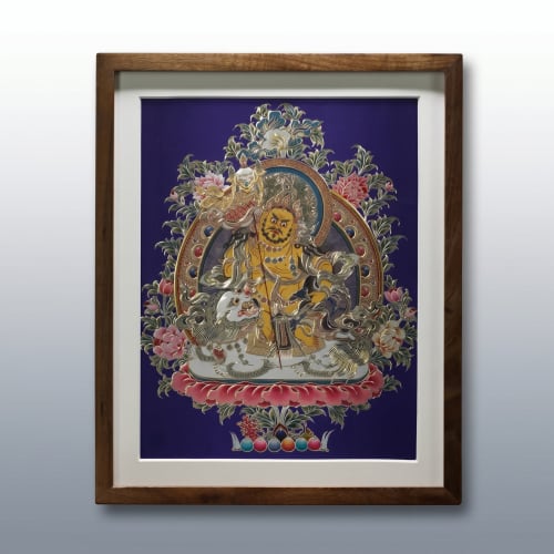 Bespoke Lost-Wax Bronze Sculpture Vaishravana Desktop Art | Decorative Objects by Dynasty Artisan