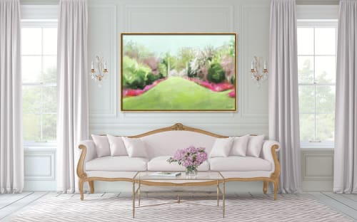 "Azaleas and Cherry Blossoms" giclée canvas print | Paintings by Beverly Brown