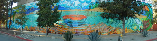 bridges of change | Street Murals by Paul Santoleri | Pitzer College in Claremont