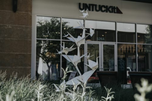Rising Cranes | Public Sculptures by KevinBoxStudio | The Shops at Clearfork in Fort Worth