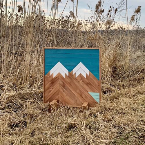 Wooden Mosaic - Mountain Lago | Wall Hangings by SomeBosque