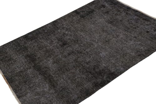 Vintage Persian rug with Black and Brown Patterns by Rug | Area Rug in Rugs by Rug and Kilim