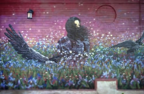 Peregrine Falcon | Murals by Emily Read Art | Fruiterie Natura in Montréal