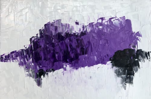 Purple Spanish Bull | Paintings by Hugo Auler Jr. Art