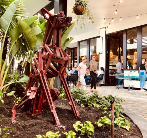 Sitting Dingo | Public Sculptures by Cezary Stulgis | Westfield Coomera in Coomera