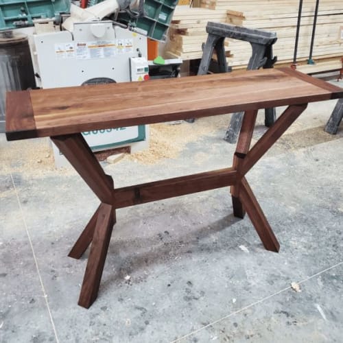Modern X Sofa Table | Console Table in Tables by Lumber2Love