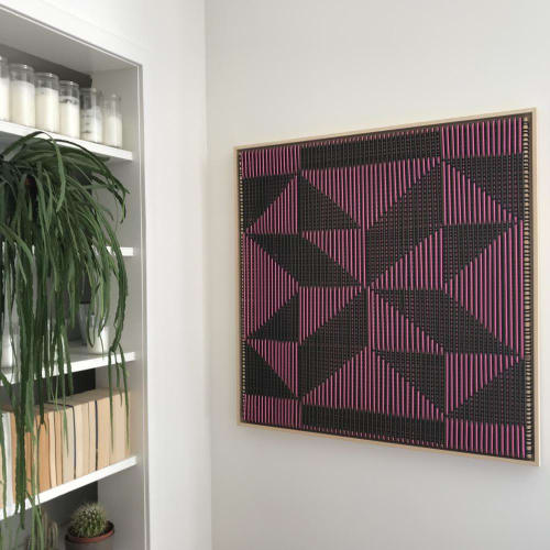 Agamographs - Purple | Embroidery in Wall Hangings by Fault Lines | MANO MERCANTILE in Marfa