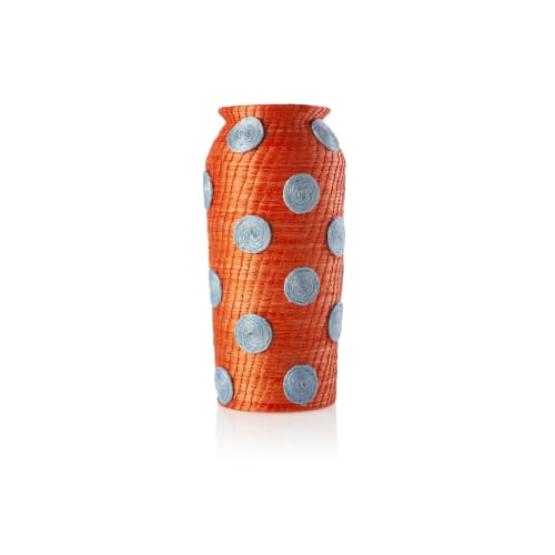 spotted small tall vase tangerine | Vases & Vessels by Charlie Sprout