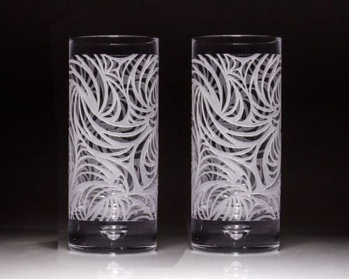 Flow High Ball Glasses | Drinkware by Carrie Gustafson