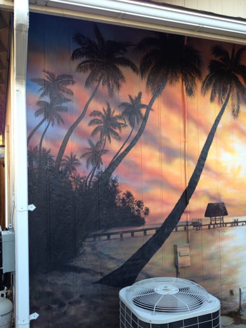 Bali Style Escape  Backyard Mural | Murals by Christie Marie E. Russell