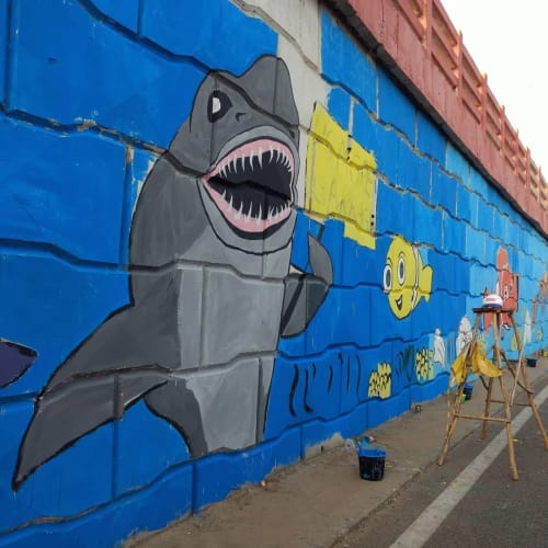 Sea Creature Mural | Street Murals by Bhavya Gajawat