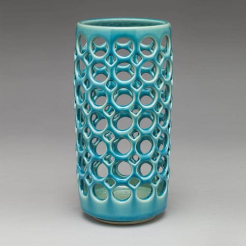Cylindrical Lace Vase | Vases & Vessels by Lynne Meade