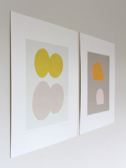 Paper Shadows - original handmade silkscreen print | Paintings by Emma Lawrenson