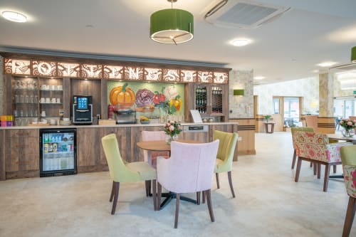 The Potting Shed - Cafe Mosaic Mural in Wantage | Art & Wall Decor by Paul Siggins - The Mosaic Studio | Elmbrook Court in Wantage