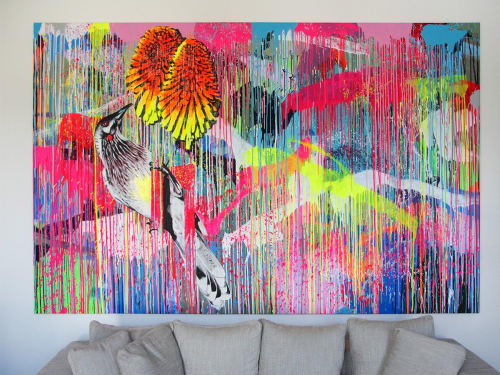 Wattle Bird | Paintings by Geoffrey Carran