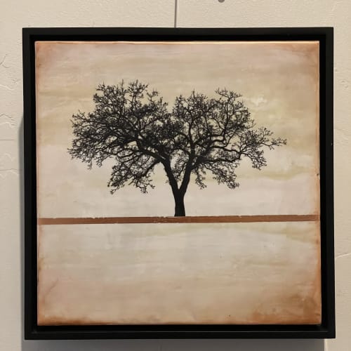 Commissioned 12"x12" encaustic painting | Paintings by Shari Lyon Fine Art