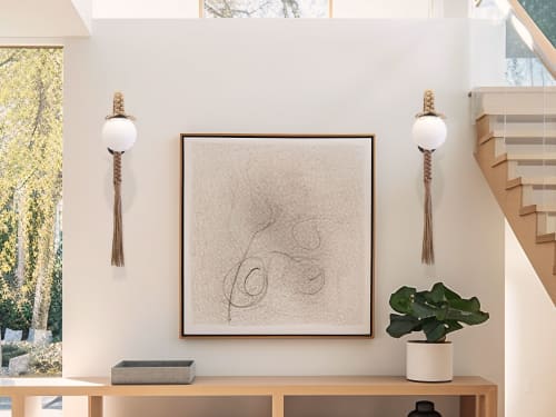 Pensil Jute Macrame Wall Sconce, Organic Modern Design | Sconces by Light and Fiber