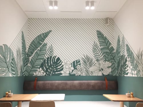 Cafe Mural | Murals by Paperlily Studio | Watsonia in Watsonia