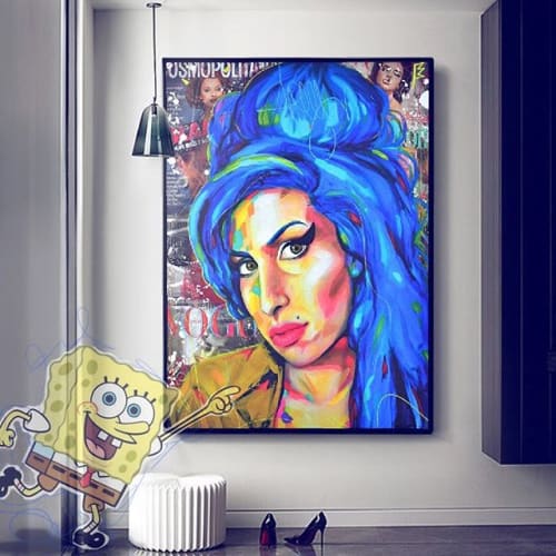 Amy winehause | Paintings by Cross Magri