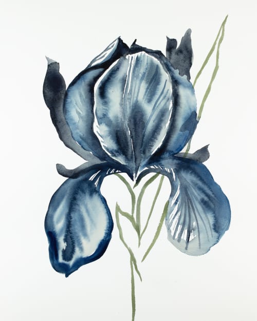 Iris No. 116 : Original Watercolor Painting | Paintings by Elizabeth Becker