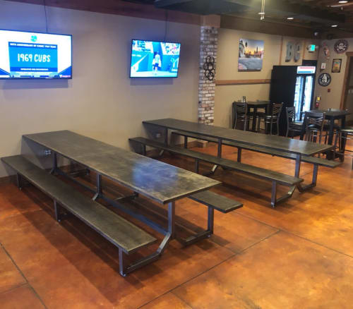 Picnic Style Tables | Tables by Cannonball Metal Works | Brentwood Craft Beer and Cider in Brentwood