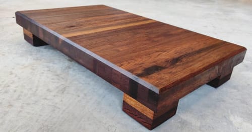 Large Elevated Roasted French Oak Cutting Board | Tableware by Todd Alan Woodcraft | Todd Alan Woodcraft in Vancouver