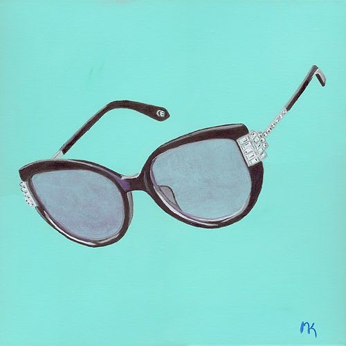 Sunglasses Bling - Vibrant Giclée Print | Paintings by Michelle Keib Art