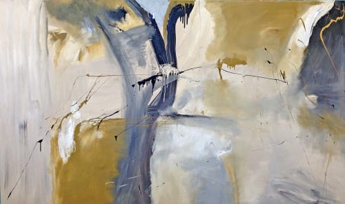 Magical - A Very Large Contemporary Abstract | Oil And Acrylic Painting in Paintings by Strokes by Red - Red (Linda Harrison)