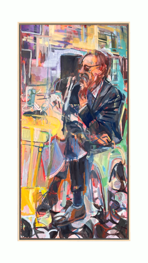 Reservation For One | Oil And Acrylic Painting in Paintings by Tiffany Lippincott Art