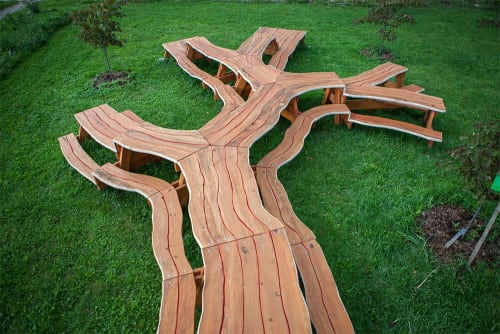 Sculptural Tree Table | Picnic Table in Tables by Michael Beitz