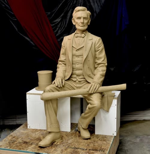 Abraham Lincoln (clay for bronze) | Public Sculptures by Sutton Betti
