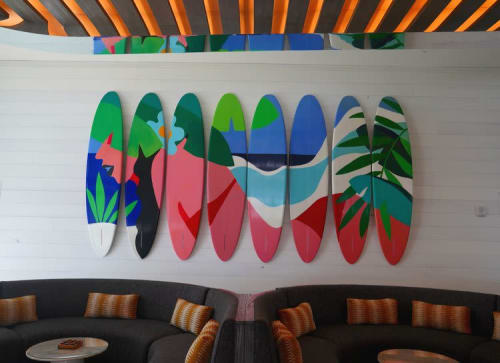 Surfboard for the W Hotel | Paintings by Shawna X | W Fort Lauderdale in Fort Lauderdale