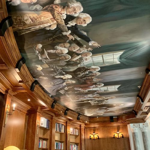 George WAshington Signing of the Constitution Ceiling Mural | Murals by Nicolette Atelier