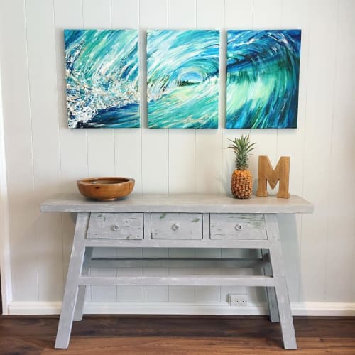 Green Wave | Paintings by Leanna Wolff Studio