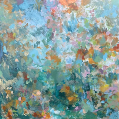 Little Bright Spots, large abstract painting | Oil And Acrylic Painting in Paintings by Jocelyn Elizabeth