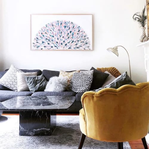 "Rosita's Bunting" paper feather artwork | Mixed Media by Mondocherry