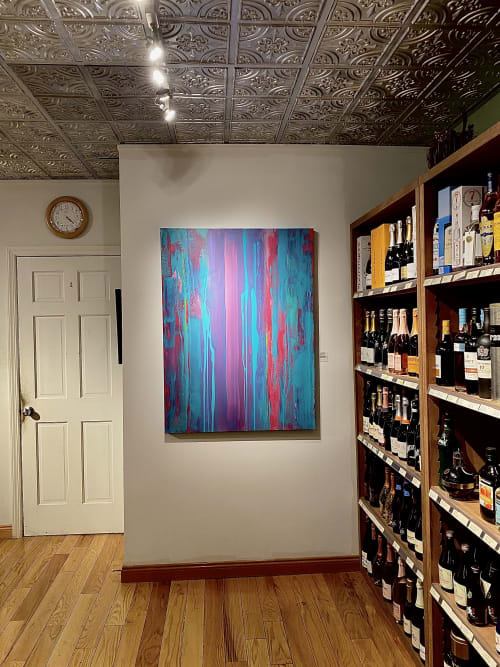 "Sound and Vision".  Painting | Paintings by Alice Lipping | Astoria Park Wine & Spirits in Queens
