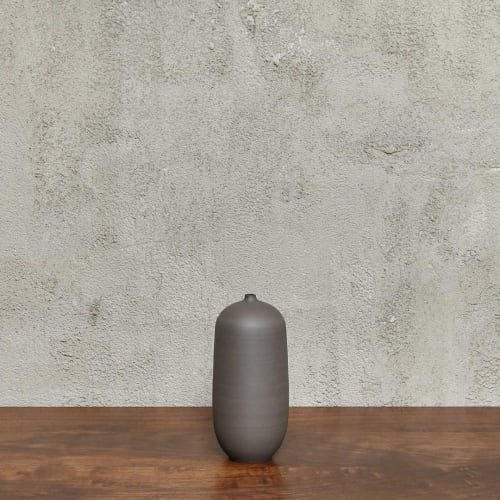 Black Small Bottle Vessel | Vases & Vessels by Luke Eastop | Blue Mountain School in London