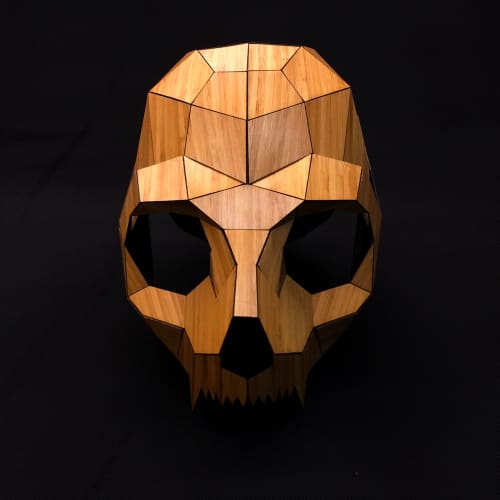 Kenichi Woodworking X Wintercroft Collaboration - Cat Skull | Wall Sculpture in Wall Hangings by Kenichi Woodworking | Private Residence - Aspen, CO in Aspen