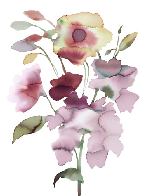Floral No. 31 : Original Watercolor Painting | Paintings by Elizabeth Becker