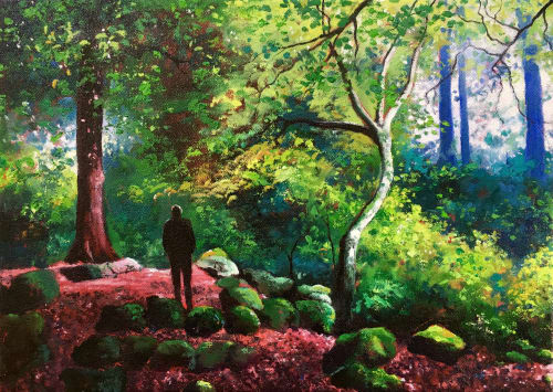Forest Glade 2 - Original Painting by Christina Symes | Paintings by Christina Symes