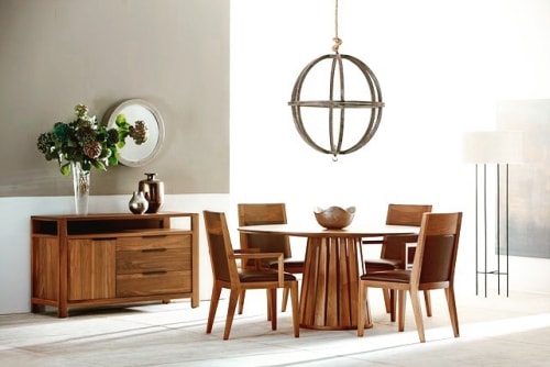 Bevel Round Walnut Table By West Bros Furniture Seen At Hanover