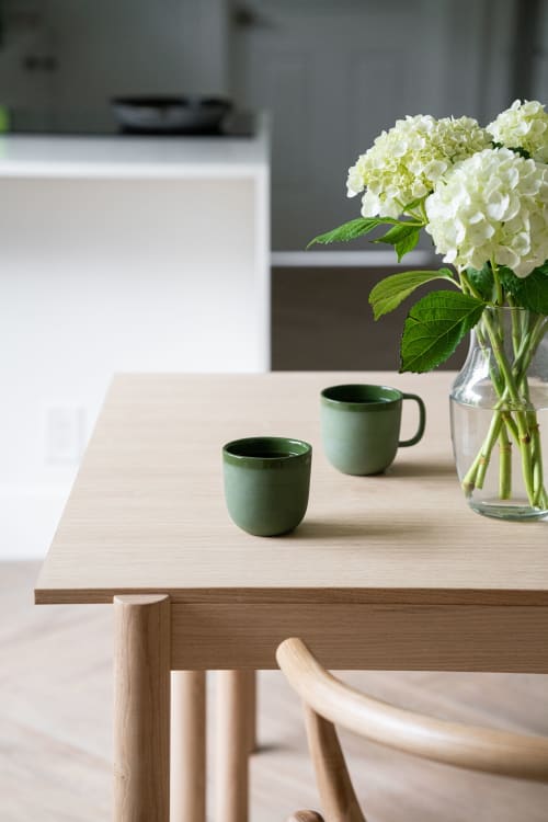Handmade Porcelain Coffee Cup. Green | Drinkware by Creating Comfort Lab | Miami in Miami