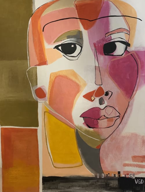 I like your face | Mixed Media in Paintings by Vikki Drummond