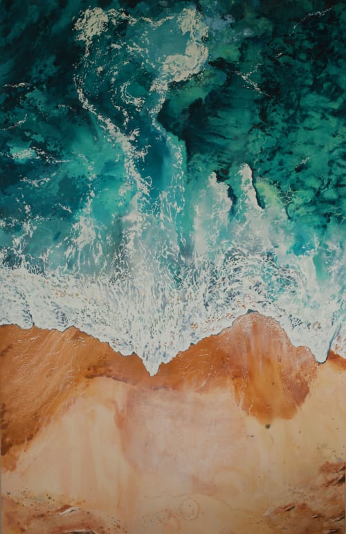 laguna | Oil And Acrylic Painting in Paintings by Amanda Szopinski | Malibu Beach in Malibu